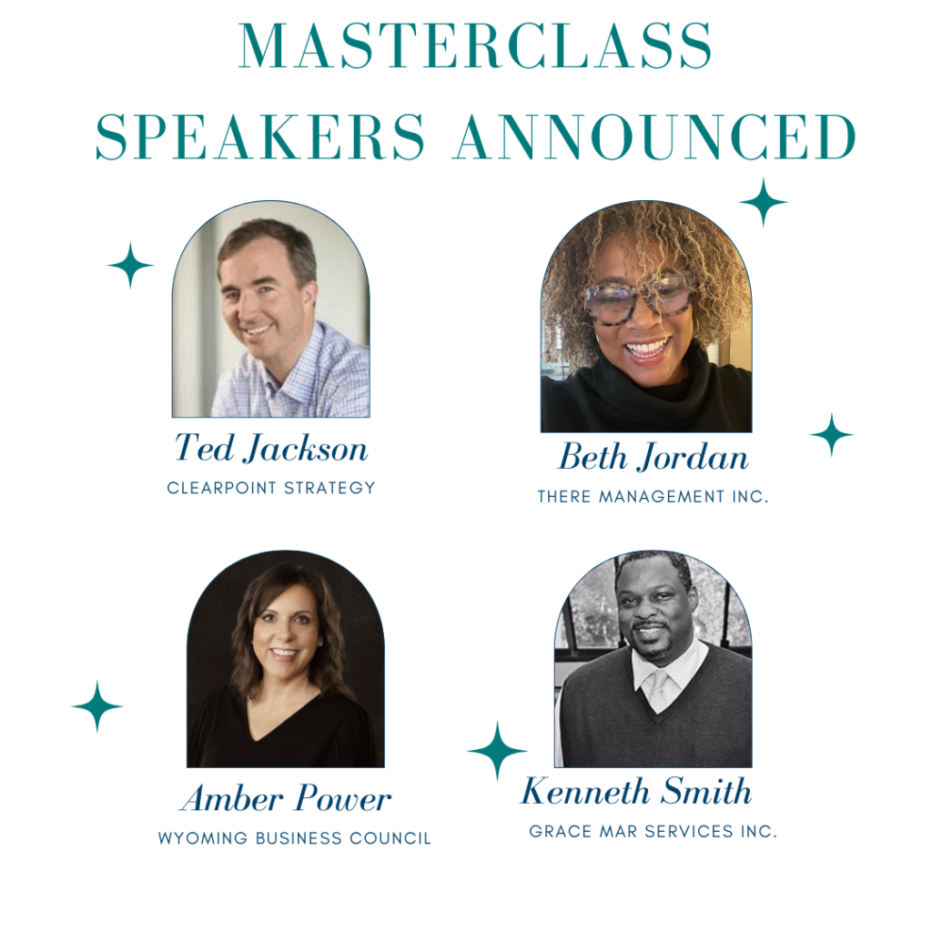 Masterclass Speakers Announced: Ted Jackson, Beth Jordan, Amber Power, and Kenneth Smith