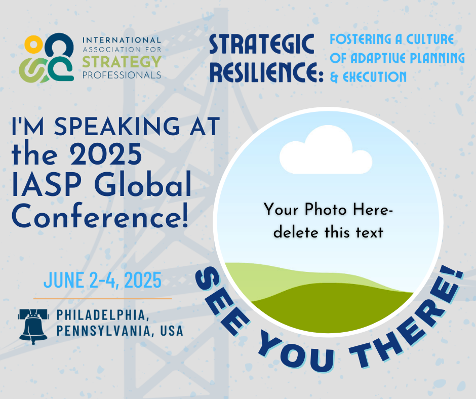 I'm Speaking at the 2025 Global Conference - add your photo to this template